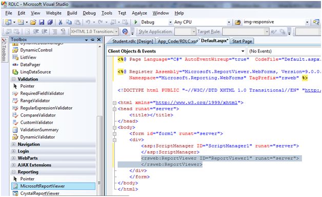Adding Report Viewer